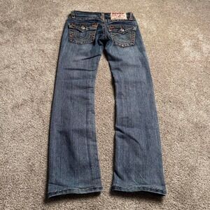 TRUE RELIGION "BILLY BIG TEE" LOW RISE WARP DENIM